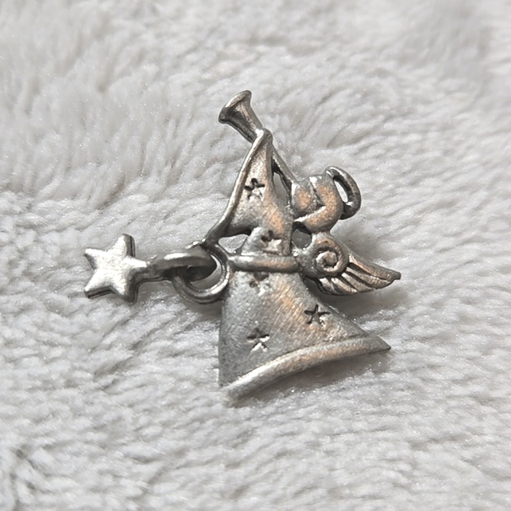 #449 Collectible Vintage JJ Angel Star Colorful Metal Pin Back Lapel Pin Hat Pin